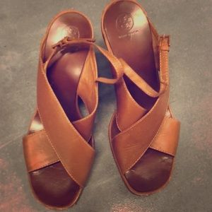 Tory Burch brown wedges